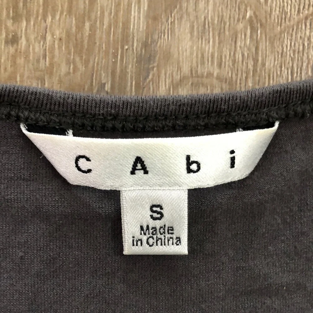 Worn once - CAbi Gray Ruched Short Sleeve Blouse